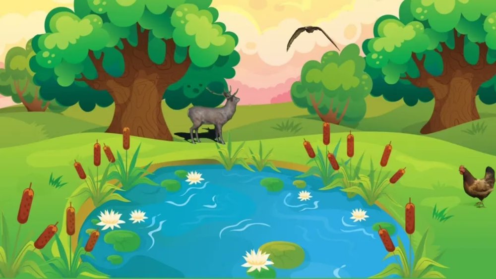 Сказочная Поляна с речкой