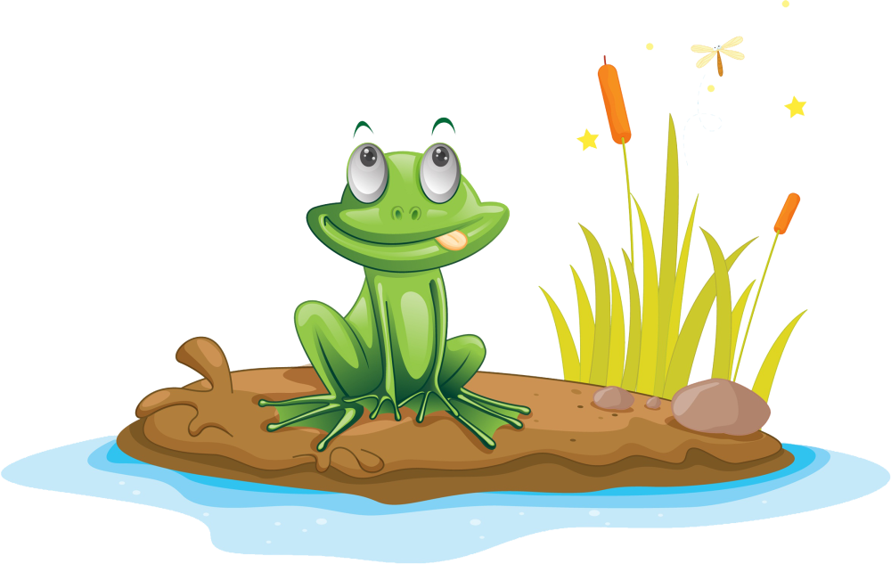 Лягушка на кочке для детей