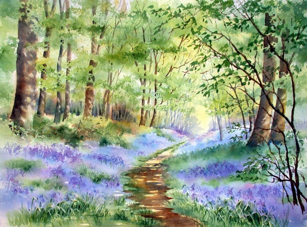 Грэм Геркен голубые горы весенний пейзаж