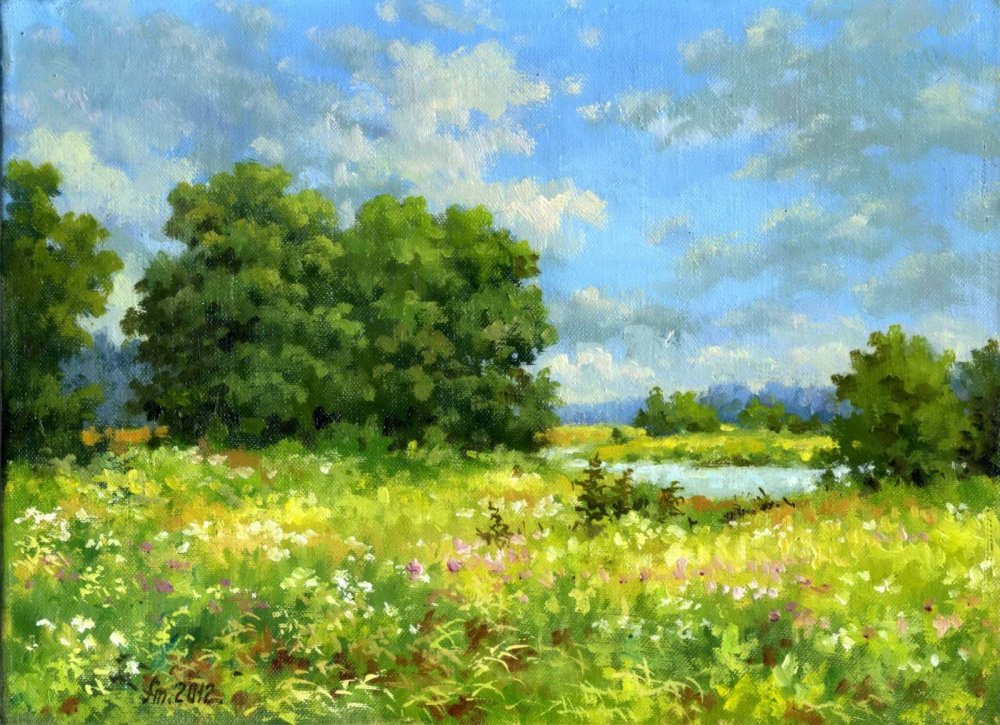 Красивые пейзажи для рисования акриловыми красками