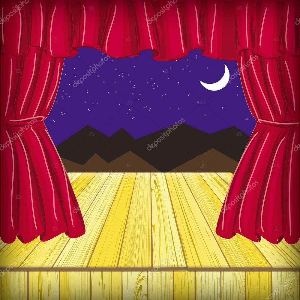 Детские рисунки на тему театр