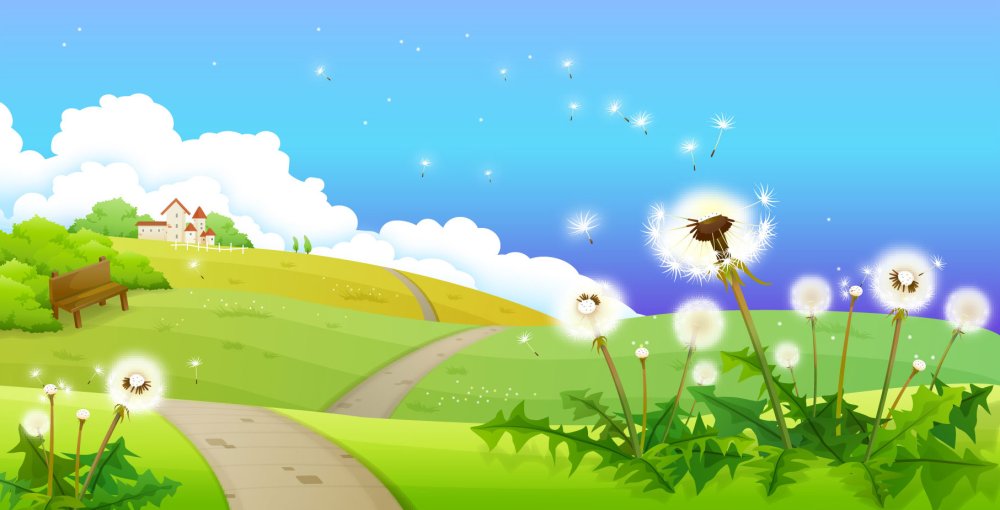 Фон Поляна указатели детский