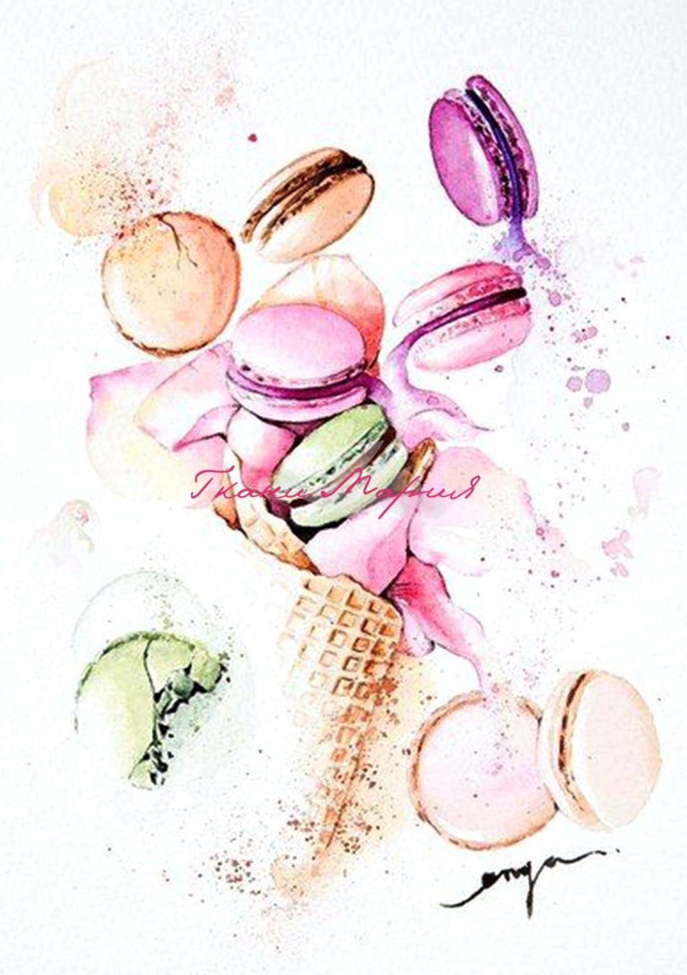 Сладости акварель