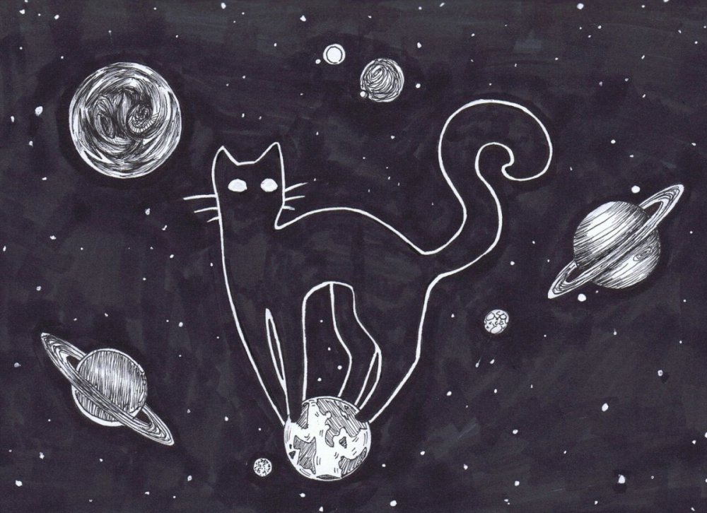 Меловая доска космос