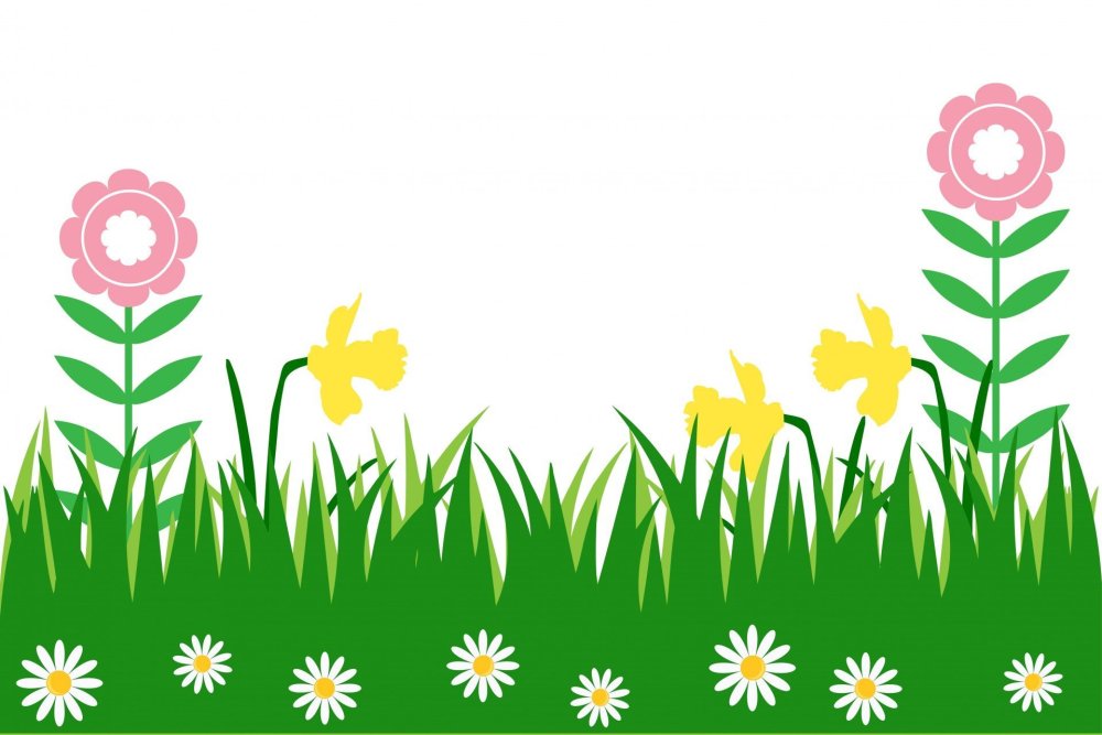 Травка с цветочками