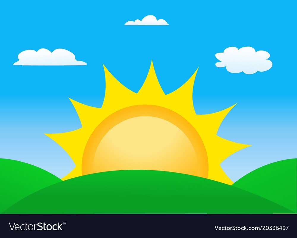 Восход солнца мультяшный