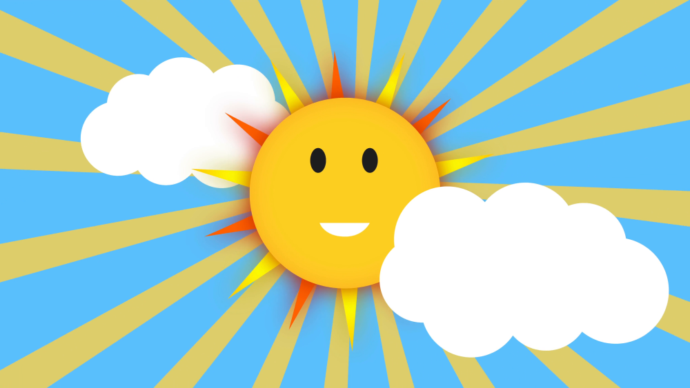 Фон с солнцем для детей