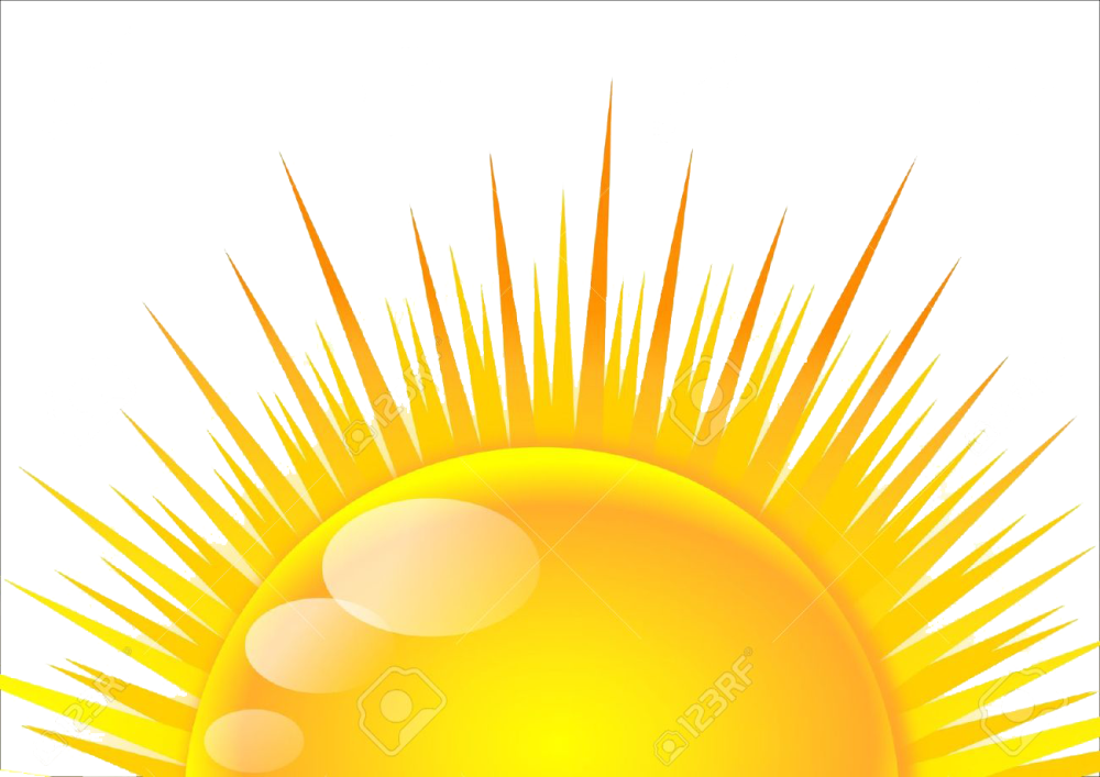 Восходящее солнце с лучами