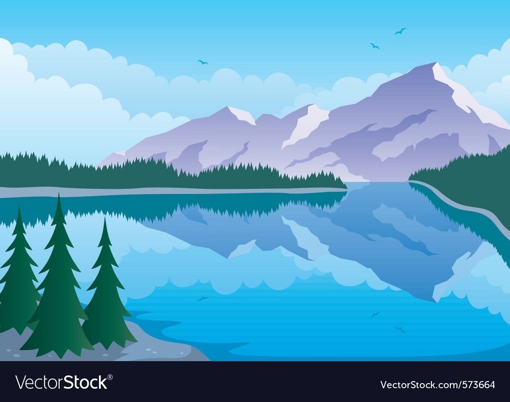 Озеро вектор