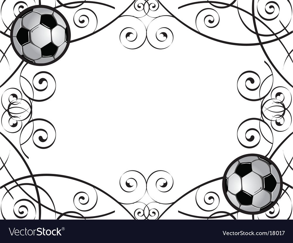 Рамочка с футбольными мячами