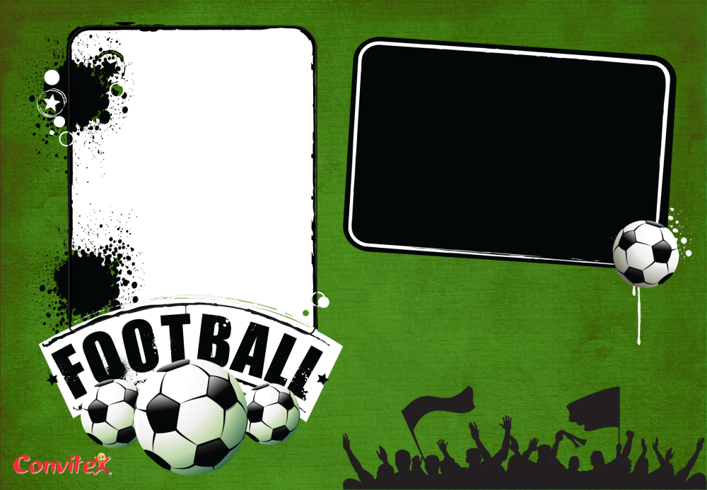 Рамка спортивная черно белая