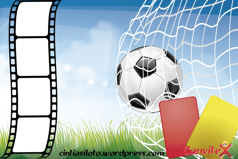 Рамка с футбольными мячами