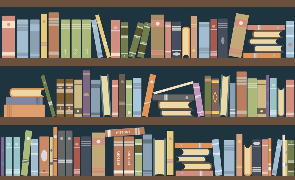 Пустые книжные полки
