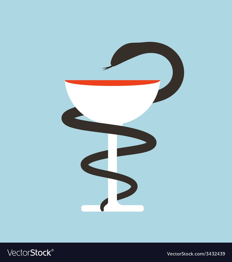 Символ медицины змея обвивающая чашу