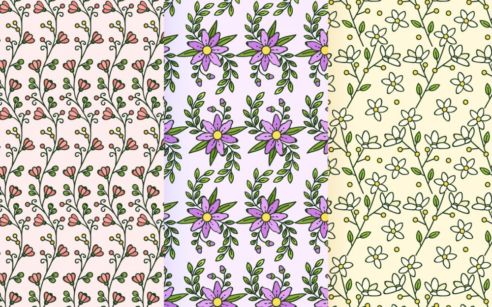 Мелкий растительный узор