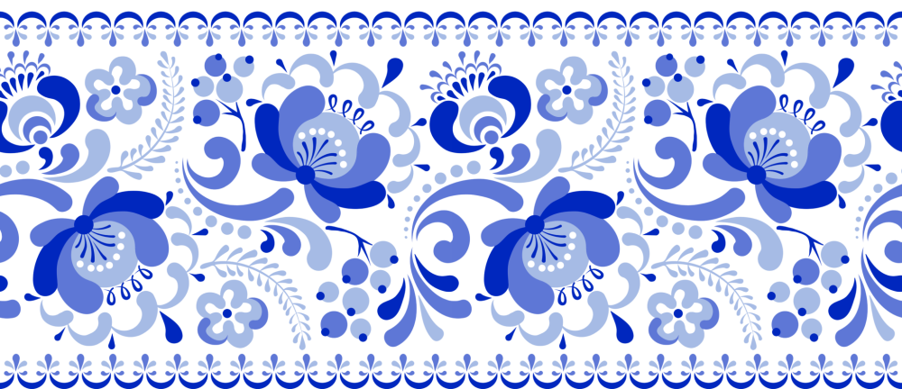 Гжель паттерн