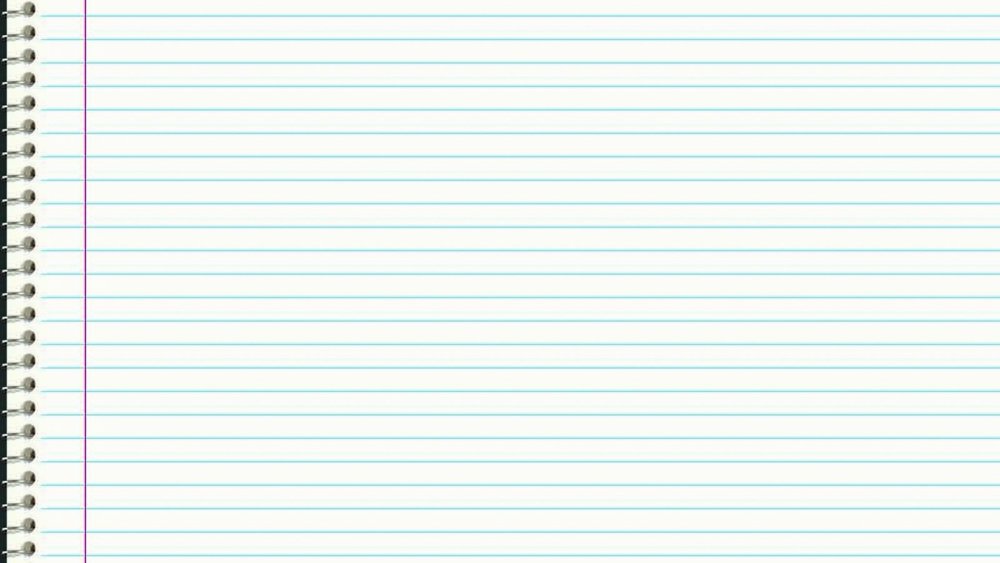 Тетрадный лист в линейку