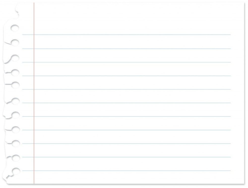 Тетрадный лист в линию
