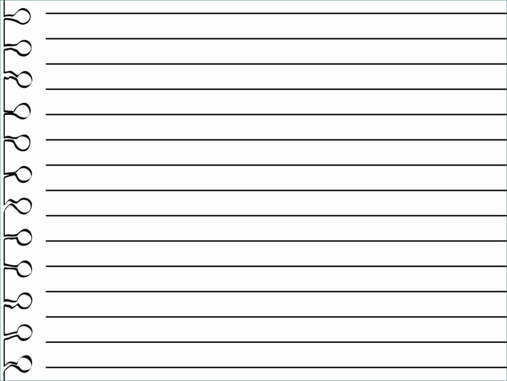 Тетрадный лист в линию