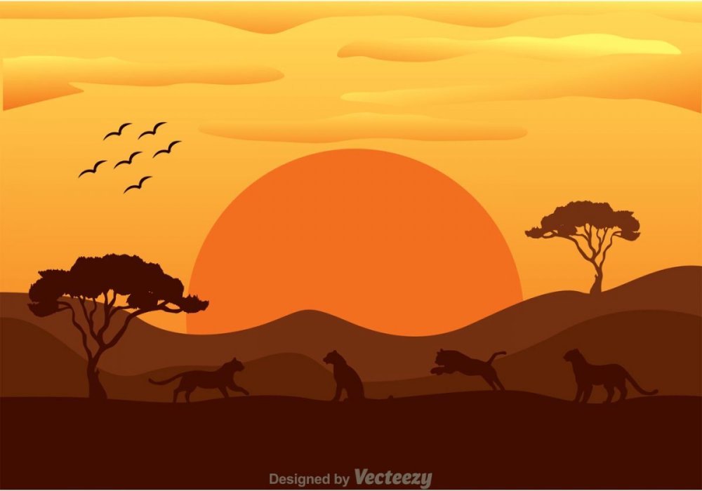 Саванна Король Лев Африка