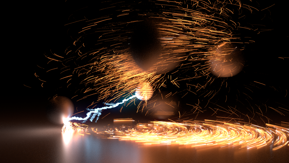 Искры огня 4к