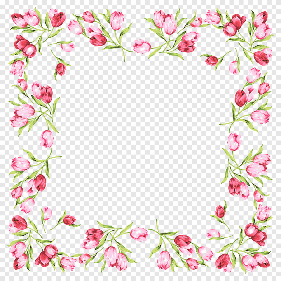 Квадратная рамка с цветами