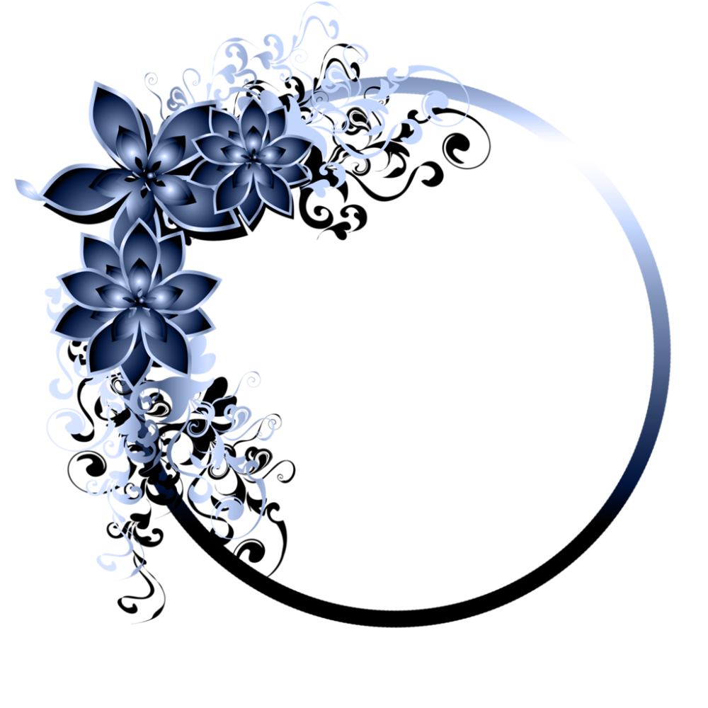 Круглый узор цветы