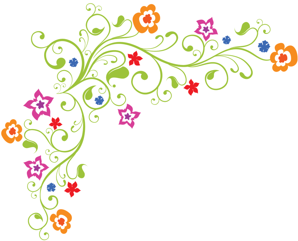 Угловой цветочный орнамент