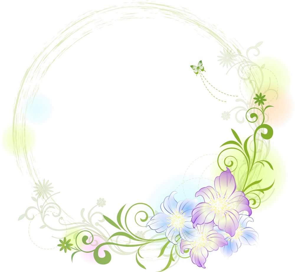 Рамка Векторная с цветами