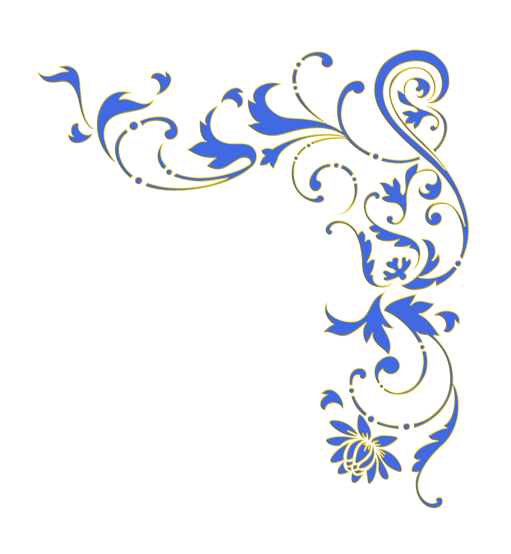 Вензель угловой цветной