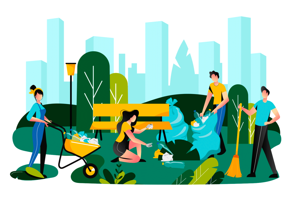 Волонтеры сбор мусора