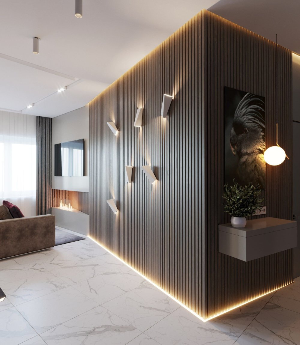 Деревянные рейки фактура