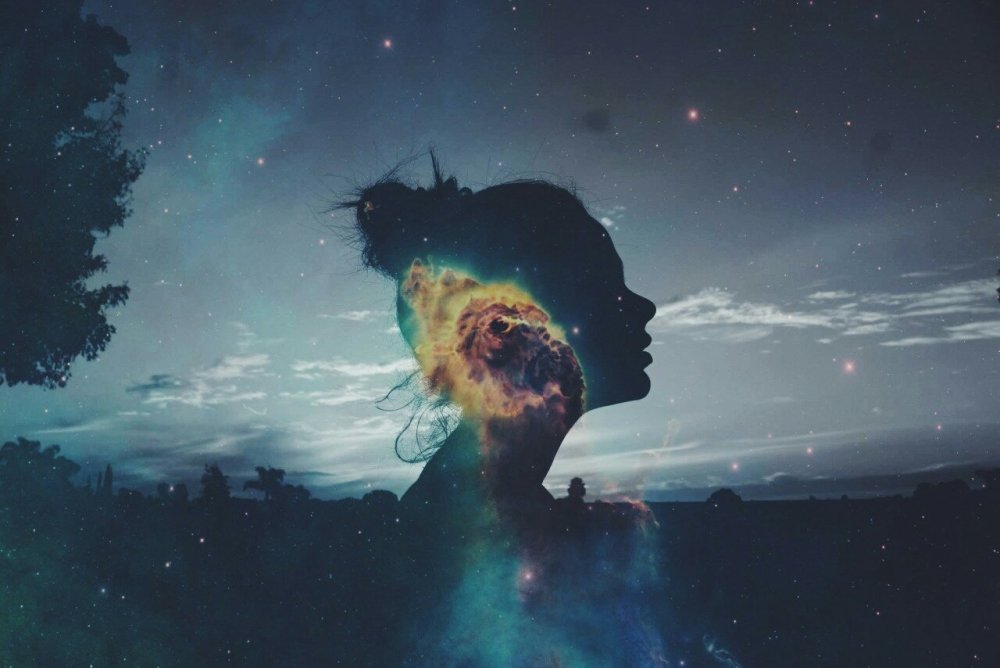 Девушка космос арт