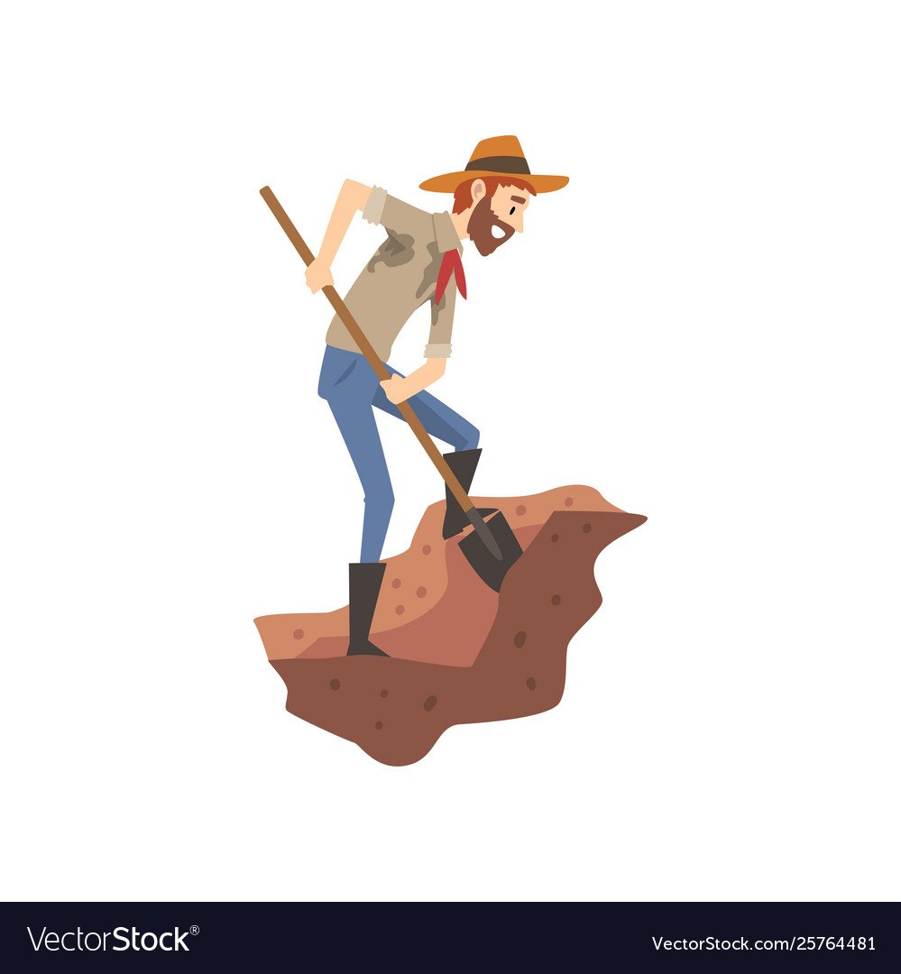 Фермер с лопатой