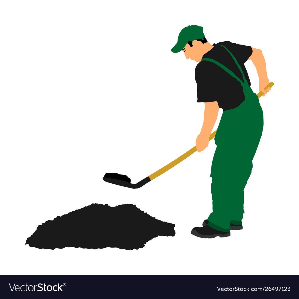 Парень с лопатой