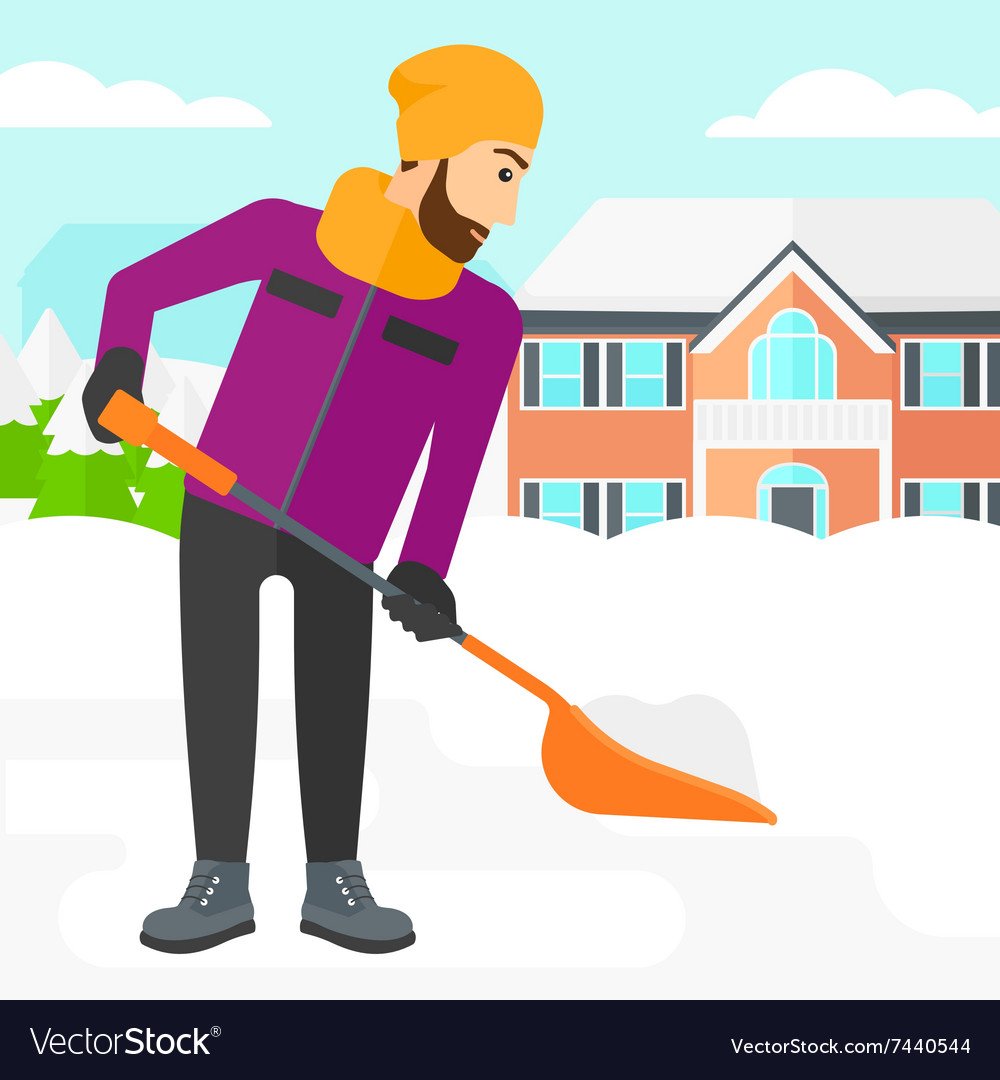 Человек с лопатой и деревом