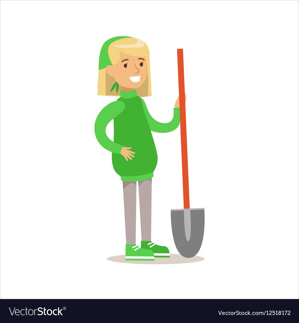 Человечек с лопатой