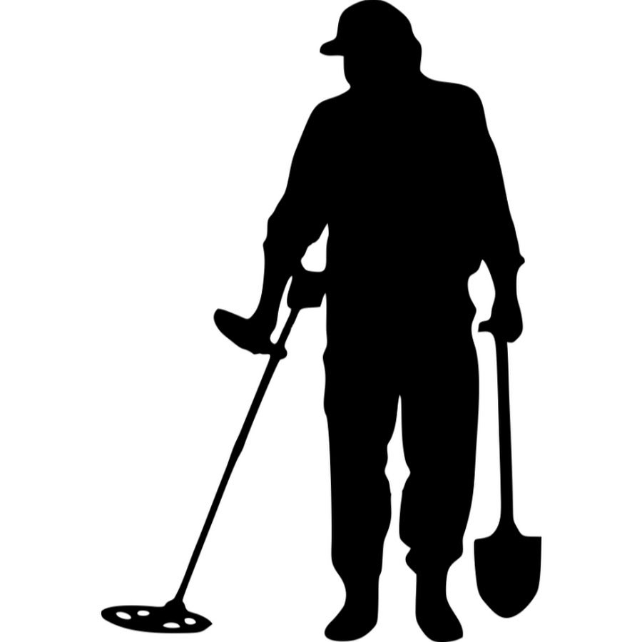 Белый человек с лопатой