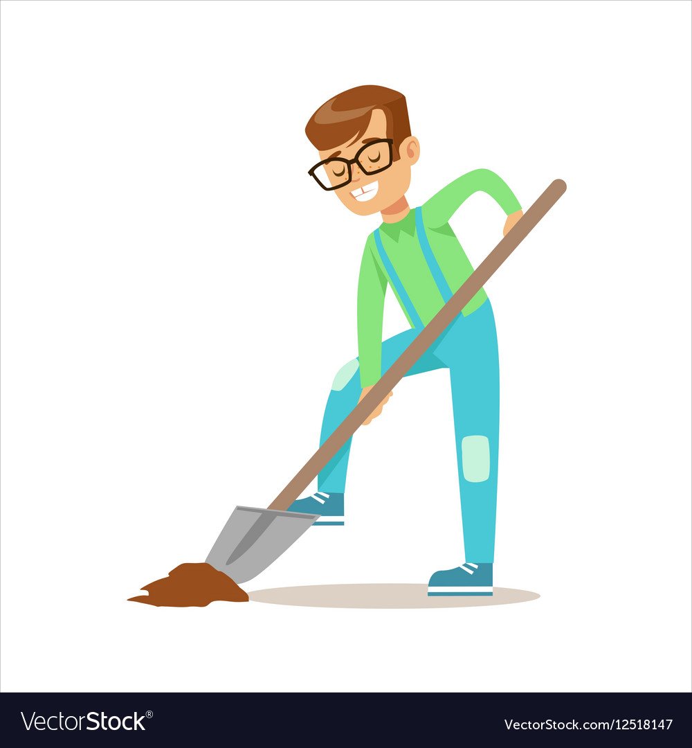 Раб с лопатой