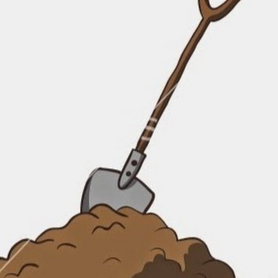 Силуэт человека с лопатой