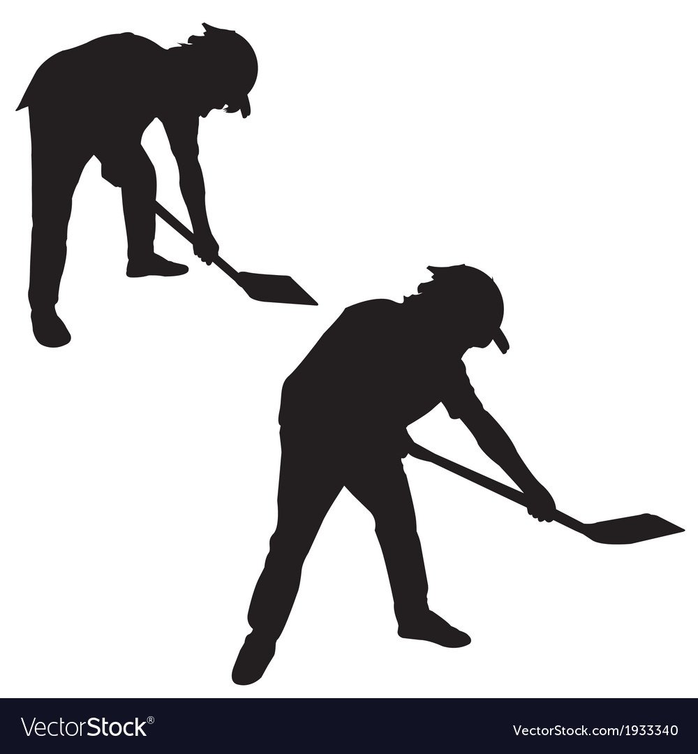 Садовник с лопатой