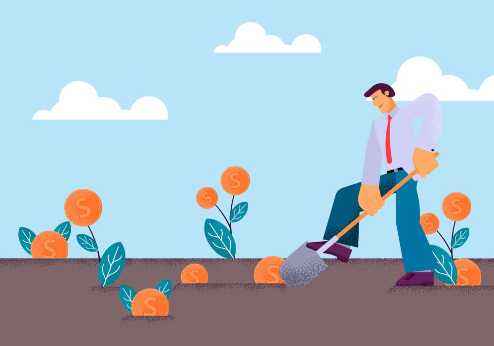 Фигура человека с лопатой