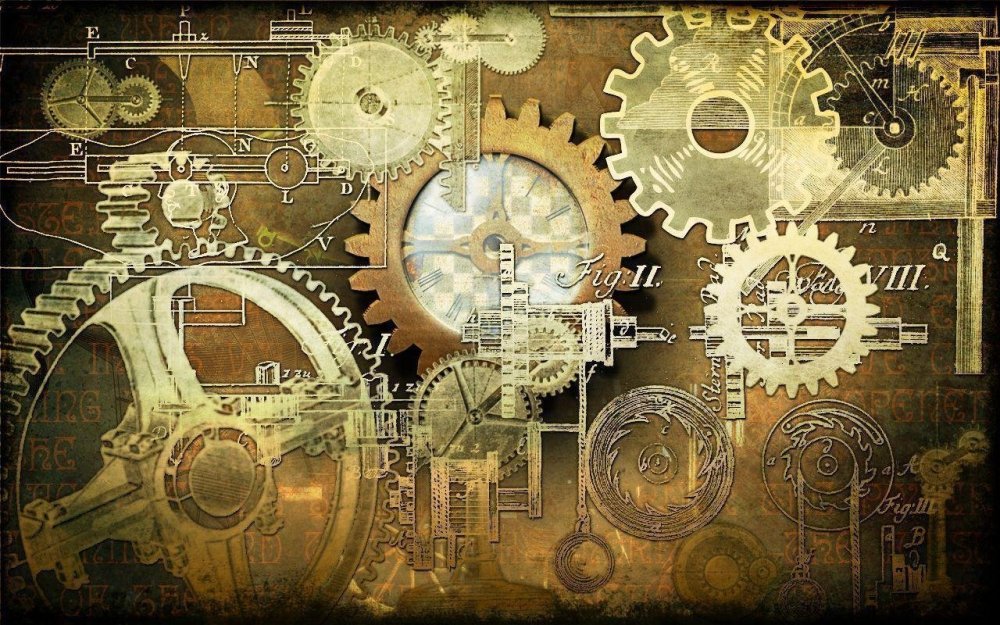 Фон в стиле стимпанк