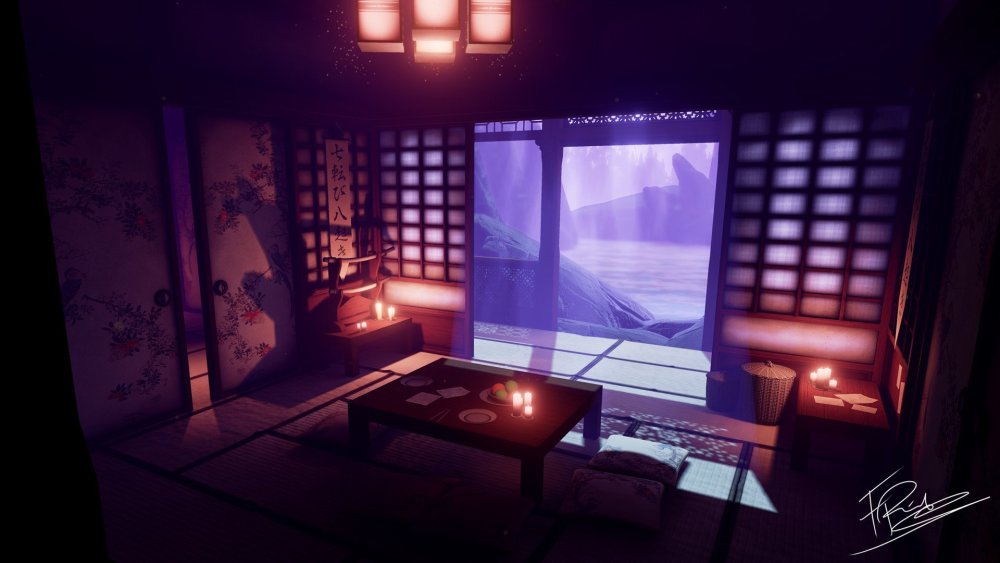 Фон для гача лайф комната ночью