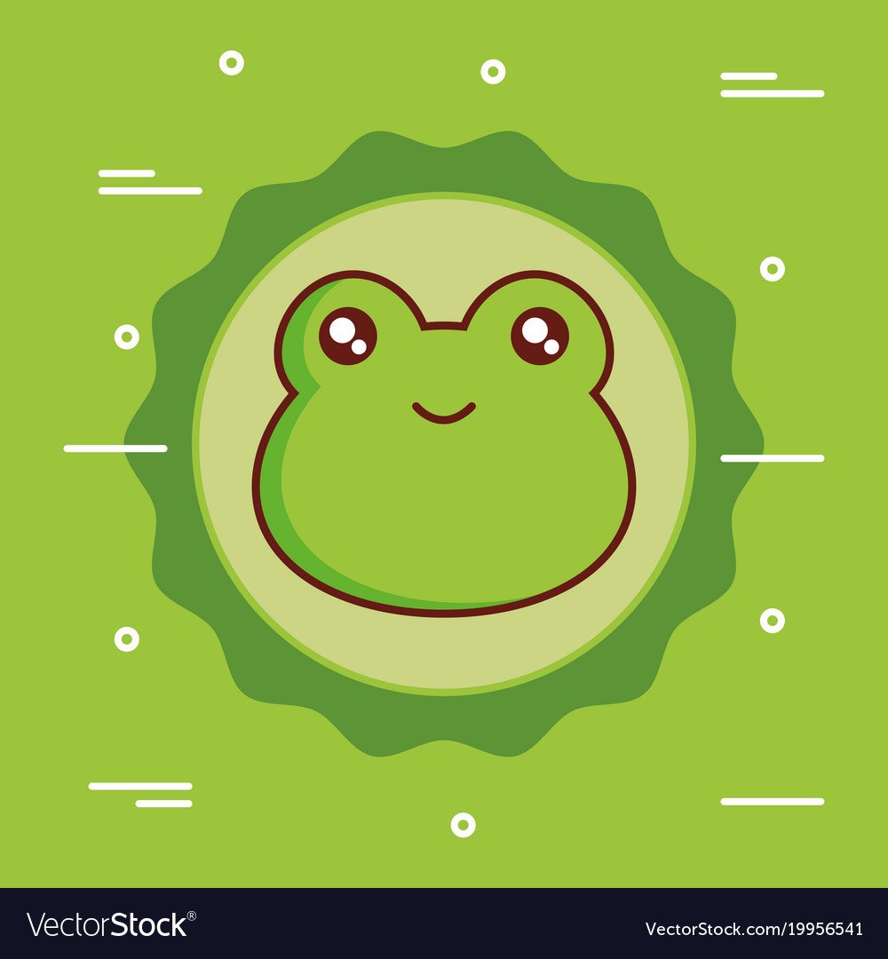 Значок с лягушкой милый