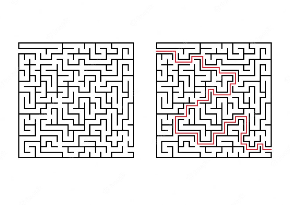 Лабиринт квадрат 8х8