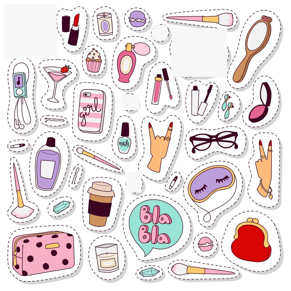 Наклейки для распечатывания косметика