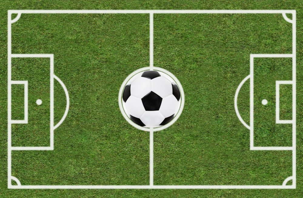 Футбольные ворота вид сверху