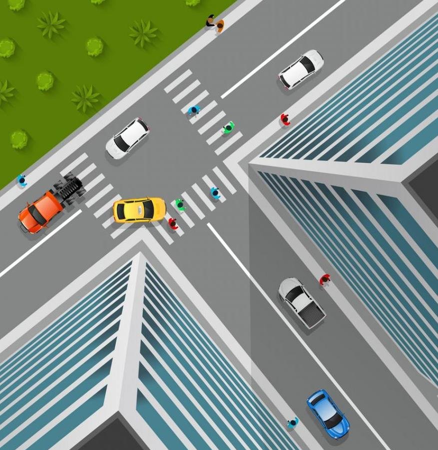 Перекресток сверху