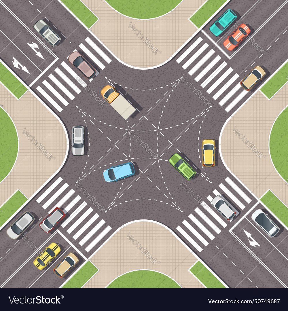 Пешеходная дорожка вид сверху